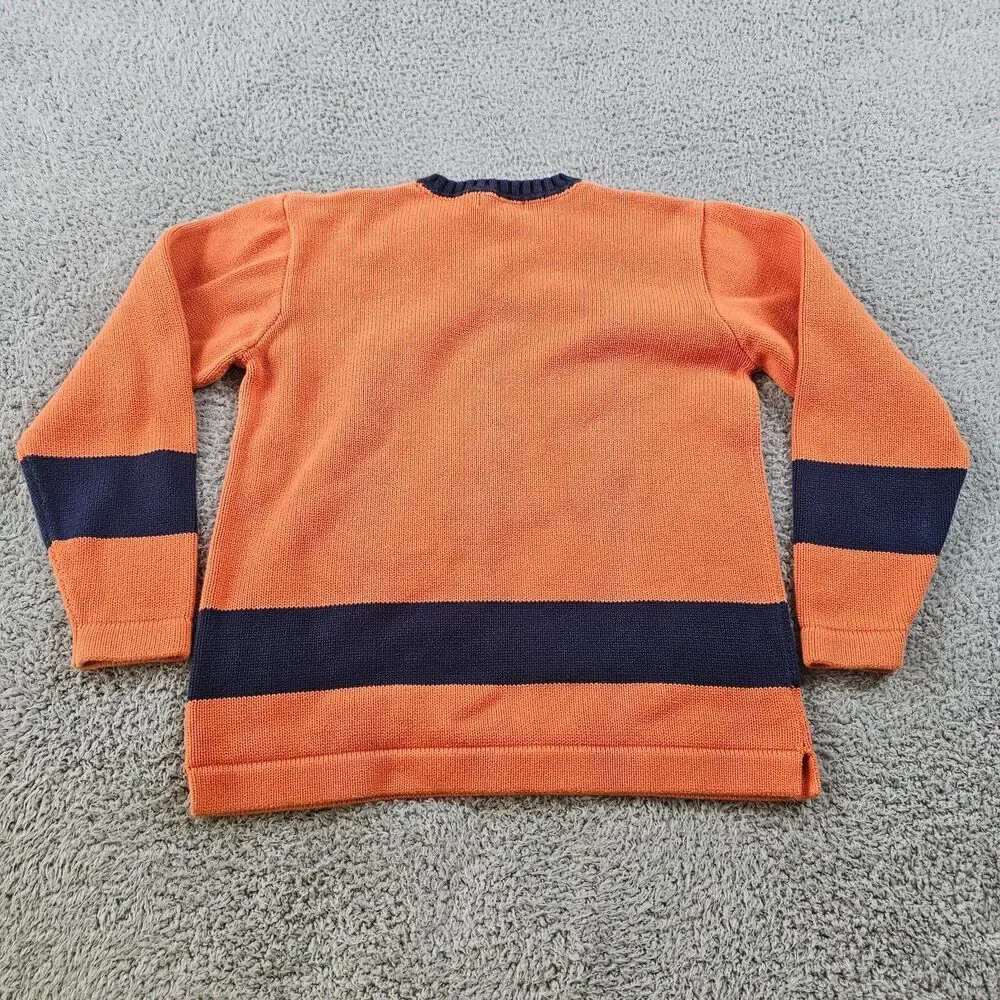 Vintage Polo Ralph Lauren Sweater Youth XL Orange V Neck Pullover Japan Y2K 90s